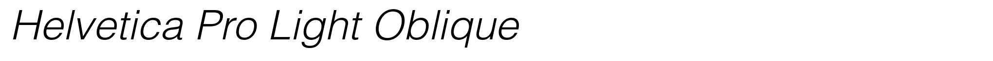 Helvetica Pro Light Oblique image